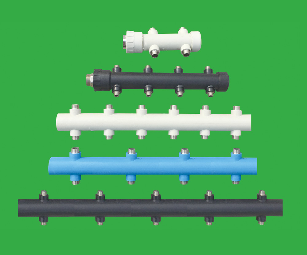 PE(PPR)水表專用雙排分水器系列II、63型